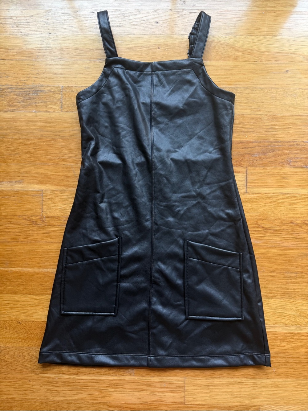 Abercrombie Kids Black Faux Leather Mini Dress - Size 11/12